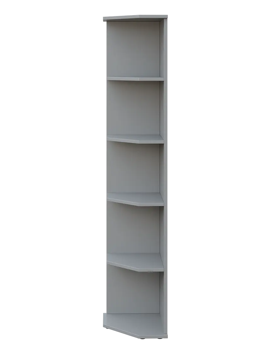 LZ 5 - 3 kancelářská skříň, rohová, levá, 1822x360x400, šedá